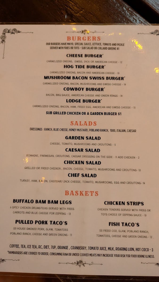 The Lodge Bar and Grill Menu - Image 2