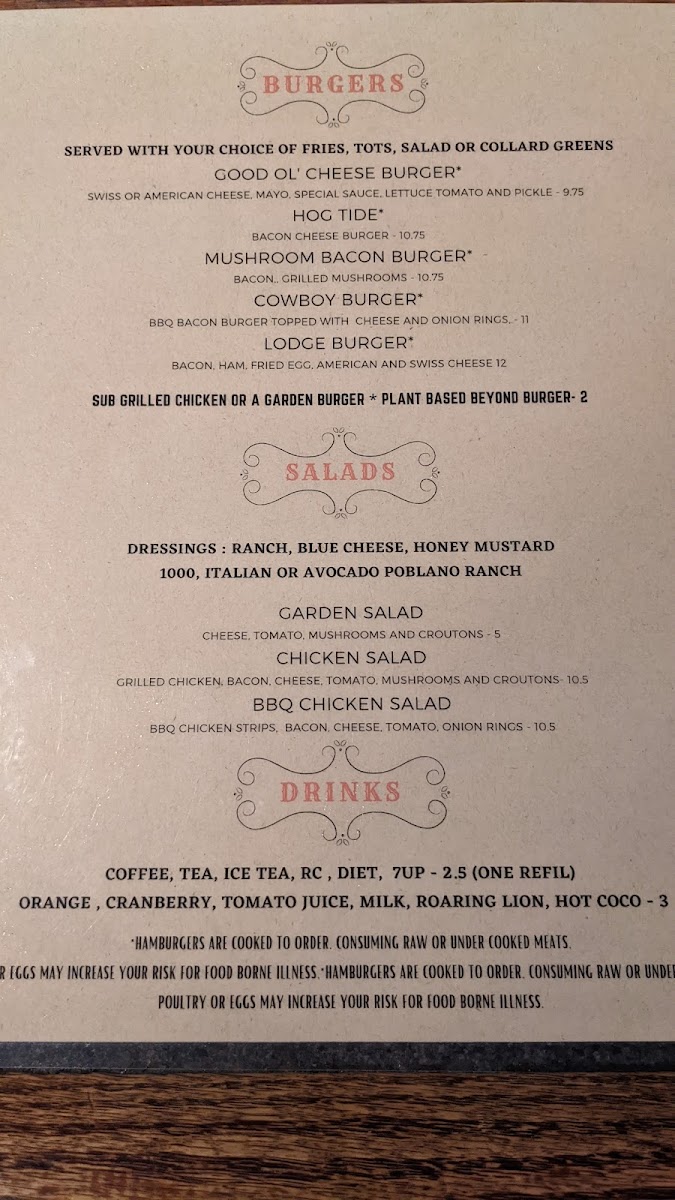 The Lodge Bar and Grill Menu - Image 5