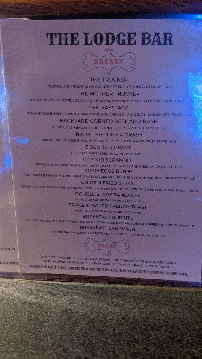 The Lodge Bar and Grill Menu - Image 6